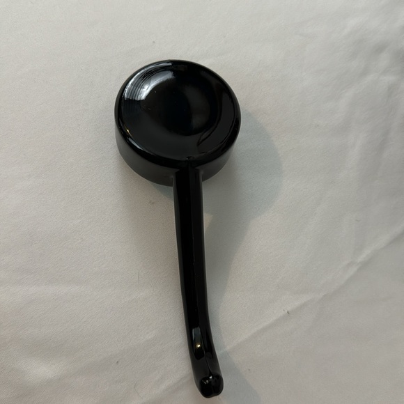 L.E. Smith Black Amethyst Vintage 3 Footed Condiment Bowl with Glass Ladle - Picture 8 of 11